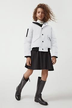 Chamarras Canada Goose Niños México - Rundle Chaqueta De Bombardero Blancos KT3051968